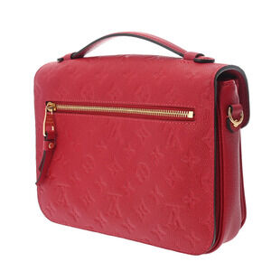 Louis Vuitton Leather Empreinte Metis Handbag Red Pochette Cerise